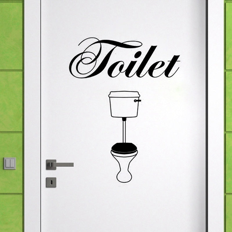Fashion Creative toilet sticker home decoration wc sticker wall art decals removable