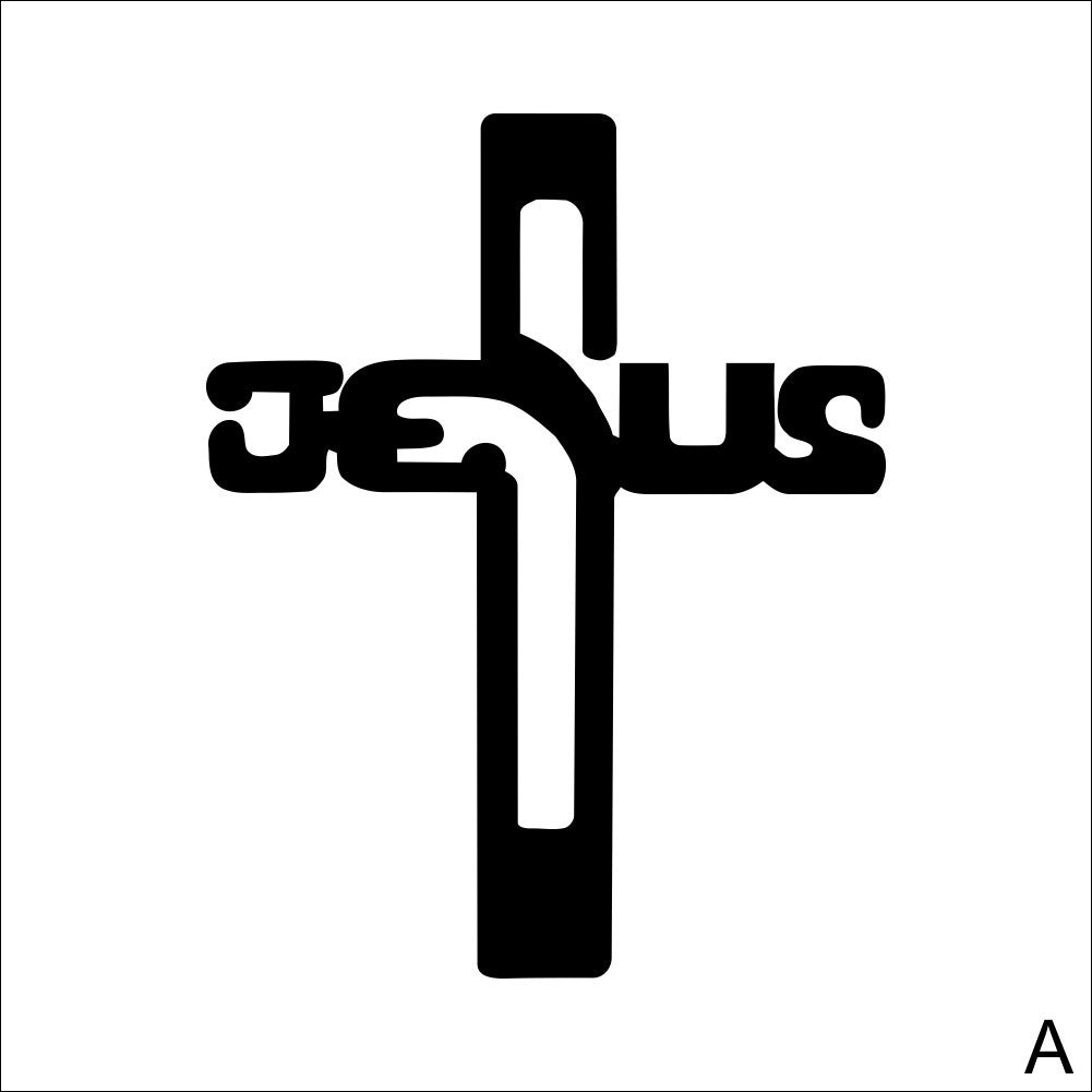 New Brand TRQ03 Religion Vinyl Wall Decal Christian Jesus Cross Religious Wall Sticker Home Decoration