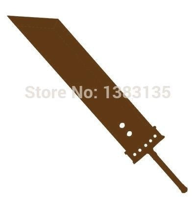 New Fashion 14cm*13cm 8 Colors Buster Sword Cloud Strife Silhouette Car Sticker For Truck Window Door Vinyl Decal