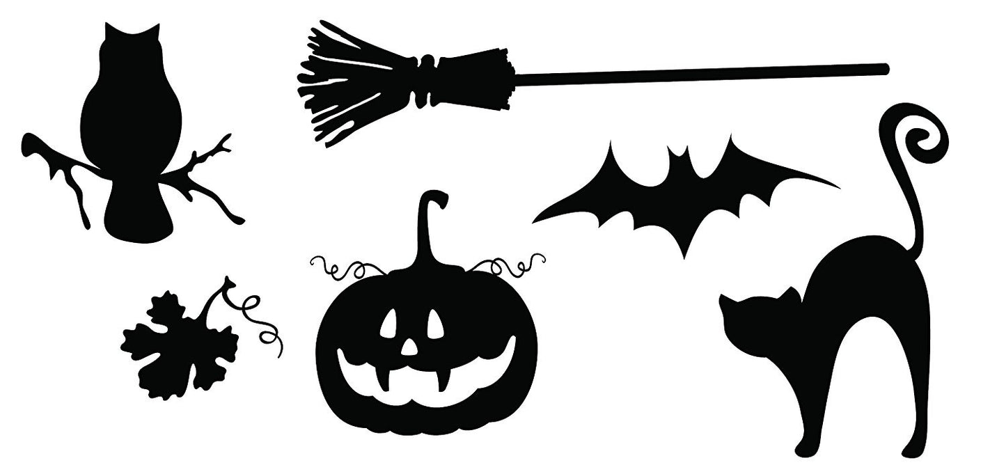 New Fashion Decal Window Cat Set of Halloween Vinyl Decals,black STICKERS
