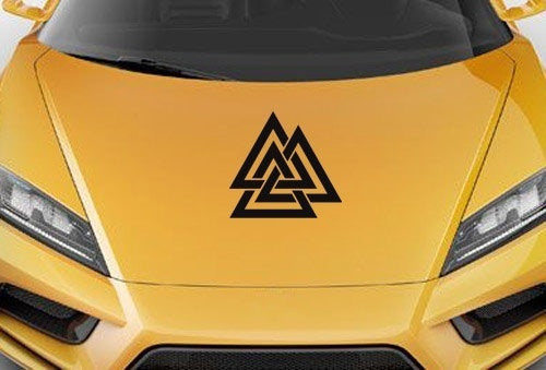 New Fashion Valknut Vinyl CAR DECAL Pagan Odin Asatru Norse Viking Sticker