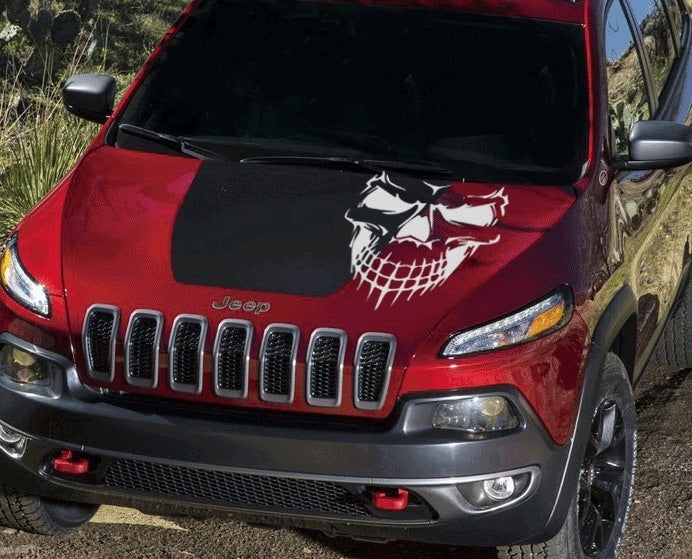 High-quality 1pc 3D Skull Head Car Stickers Rear Windshield Window Car Styling Stickers And Decals