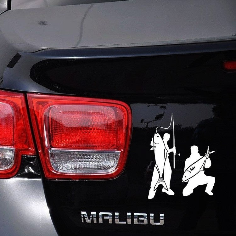 Fashion High Quality Go Fishing Tribes Car Styling Vinyl Wall Stickers Decals Accessories for Car Animals stickers