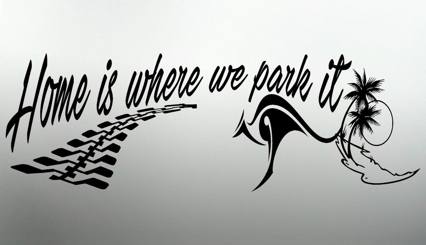 New Hot Caravan Motorhome RV Campervan 4x4 Sticker HOME IS Big 600mm - 15 Colours