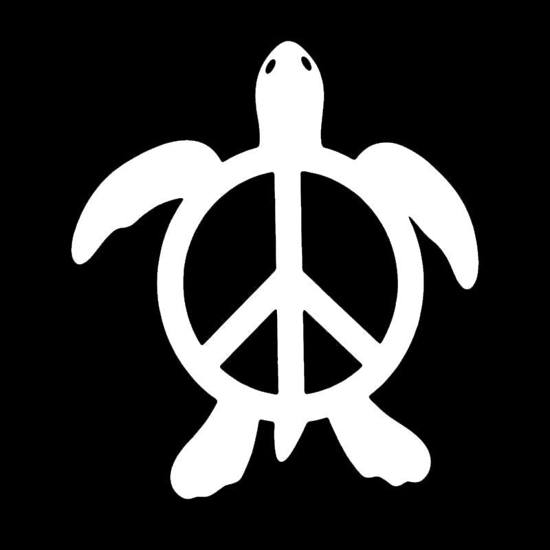 New Fashion Peace & Yin Yang Health and Longevity Turtle Funny Car Sticker for Truck SUV Window Bumper Door Kayak Vinyl Decal 10 Colors