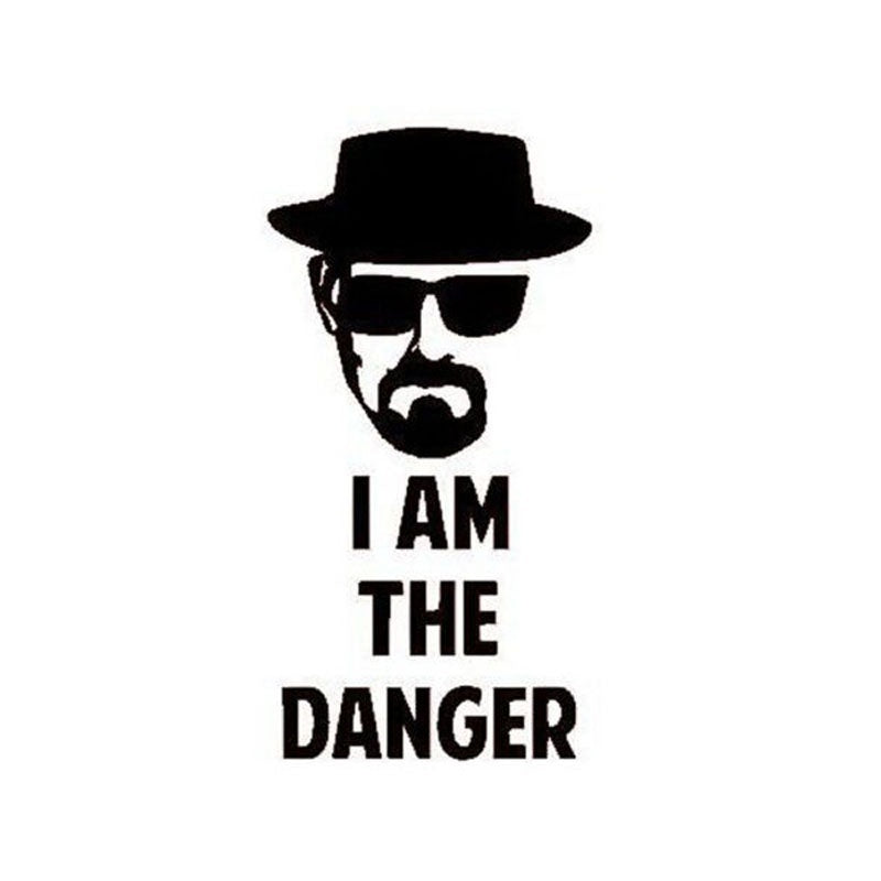Fashion 9CM*18CM Personalized I Am The Danger Funny Vinyl Window Stickers