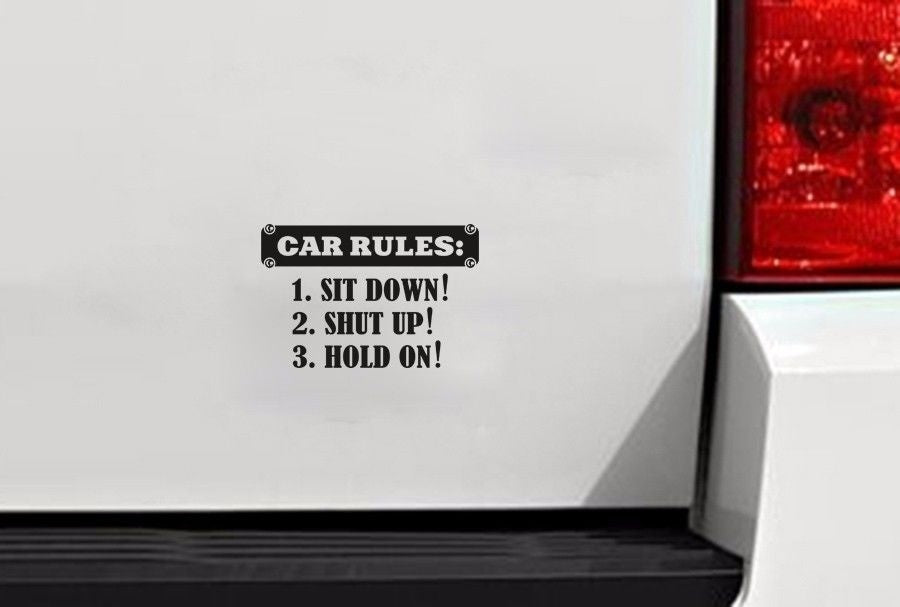 Funny Car Rules Slammed Daily Driven JDM Race Lowered Drift Vinyl Sticker Decal
