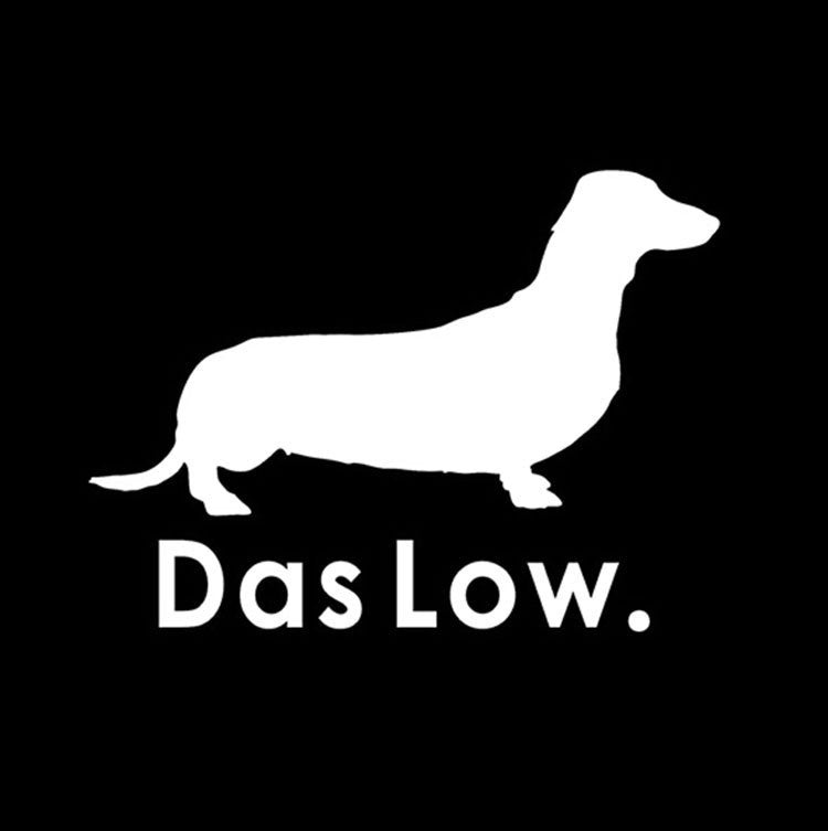 New Fashion DAS LOW. Funny Animal Dachshund Dog Motorcycle Car Sticker Decal Car Accessories