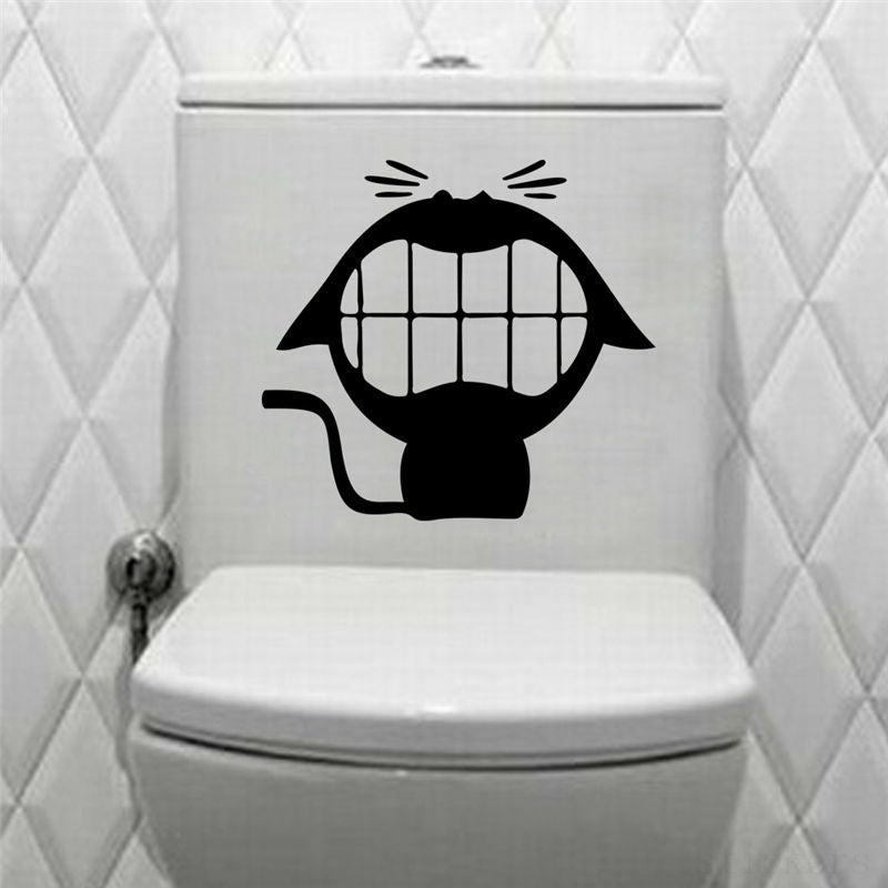 High-quality Toilet Wall Sticker Decal Mural Art Decor Funny Car Home Bathroom Computer Sticker