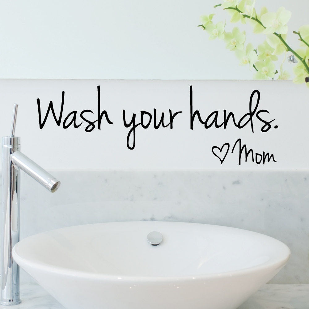 High-quality Wash Your Hand Quote Words Removable Wall Sticker Art Vinyl Decal Bathroom Decor