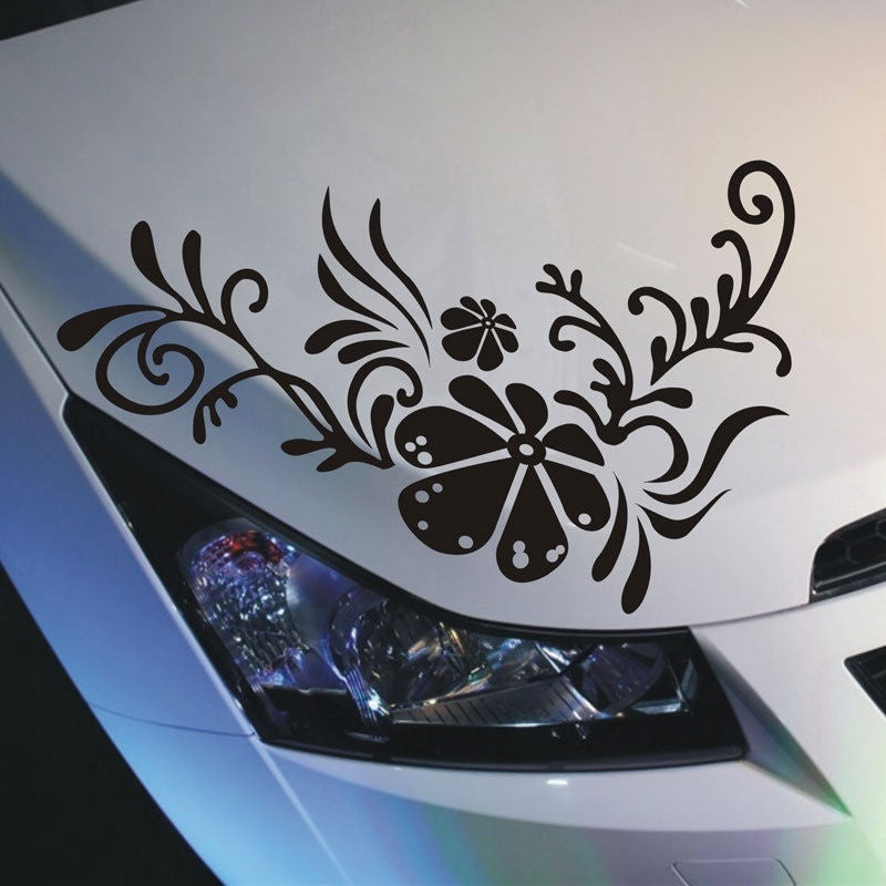 Car Classical Flower Stripe 12'' Hood sticker for RS4 RS6 S8 A4 A5 A8