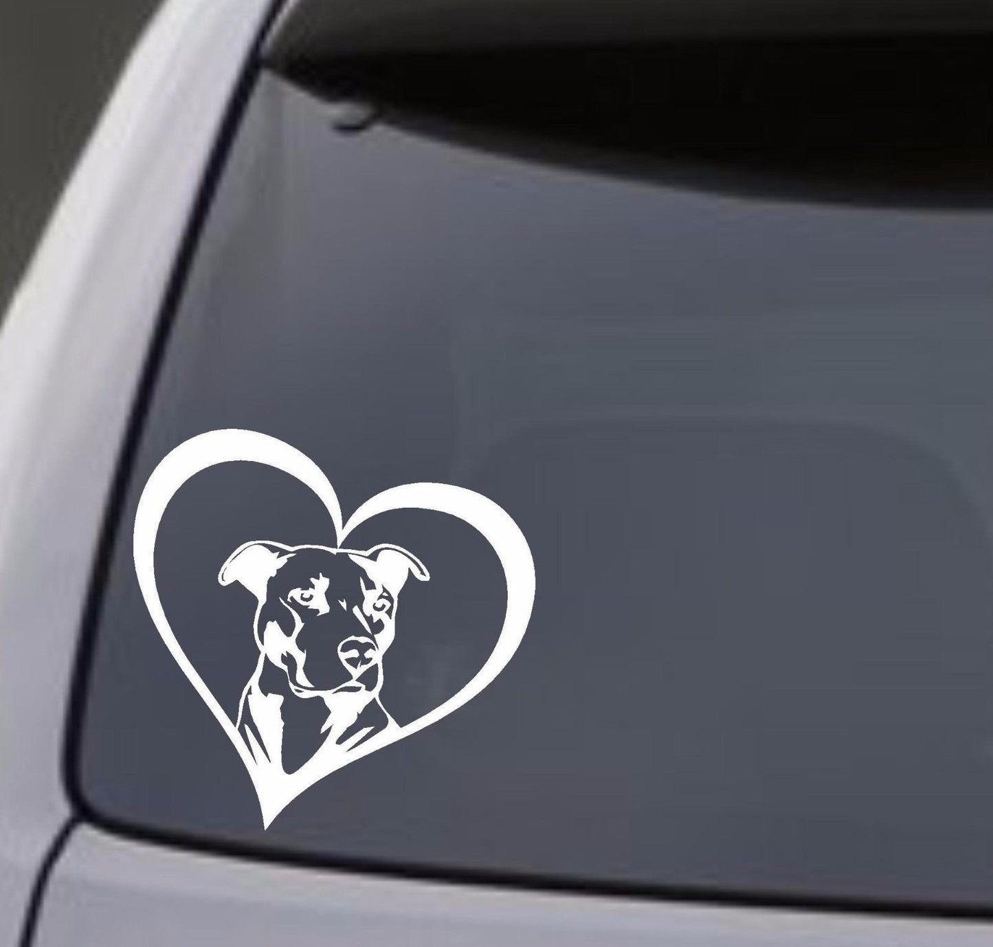New Fashion PITBULL HEART Animal Car Stickers Decals Creative Car Styling Decoration