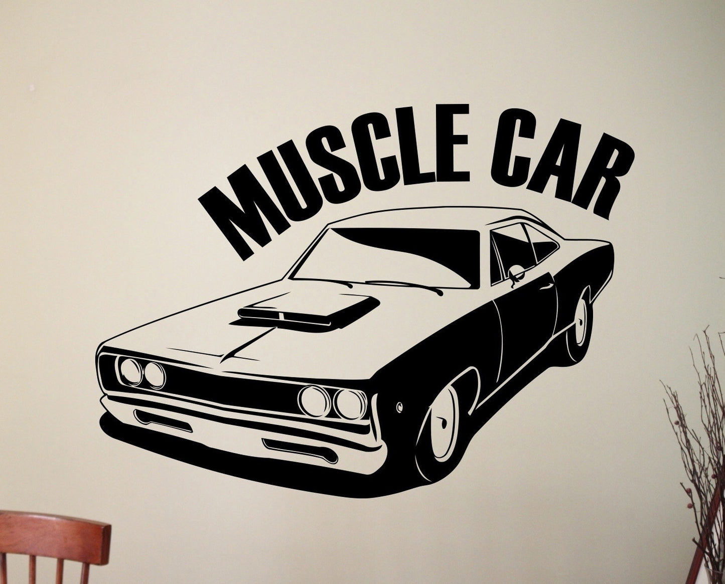 New Fashion Muscle Car Wall Decal Racing Stickers Home Interior Design Garage Decor Boys Room Wall Art Murals Removable Sticker