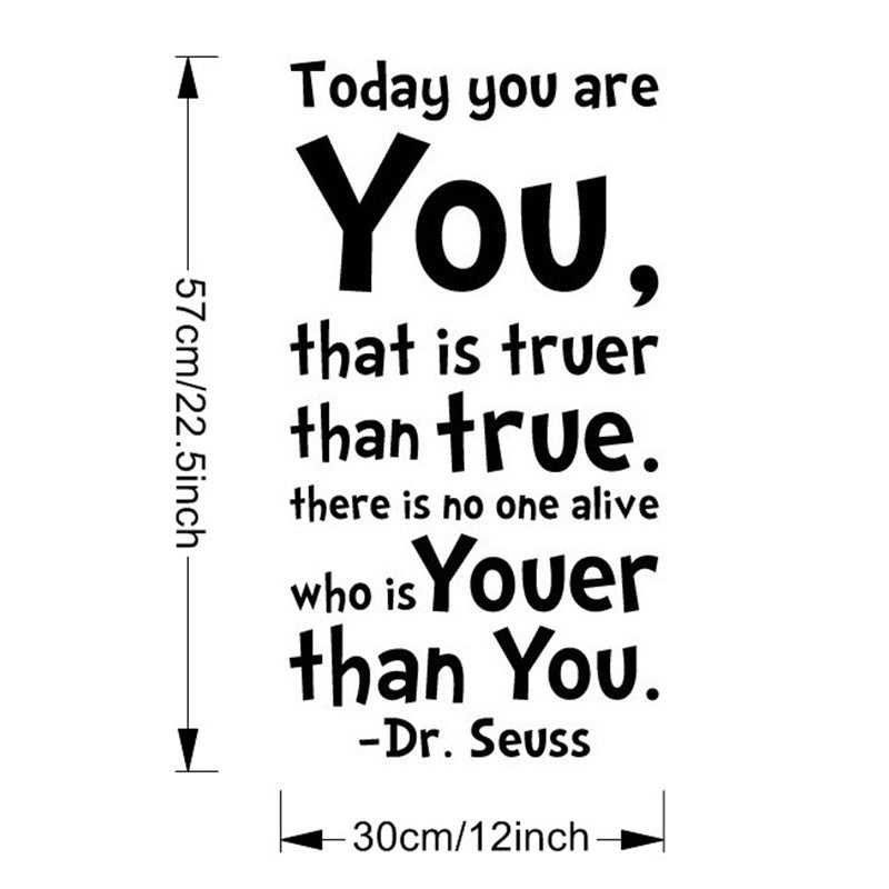 New Brand Today You Are You Art Vinyl Wall Decals Stickers Quotes and Sayings Home Decor Decal Love Kids Bedroom