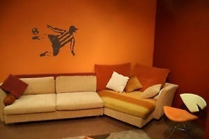 Hot Footballer - Sport Wall Sticker / Home Vinyl Art Decal / Big Sport Transfer