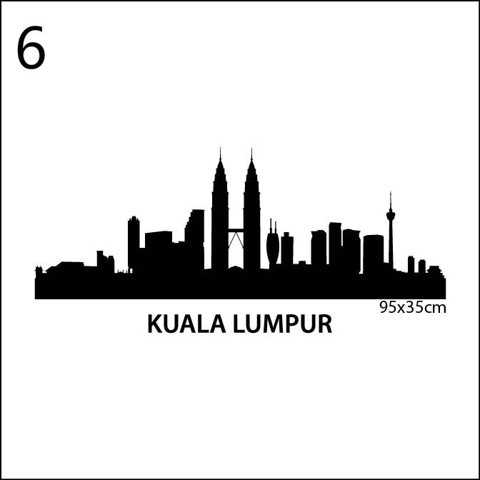 Fashion City Skyline Glowing in the Dark Wall Decal Removable Wall Stickers Home Decor