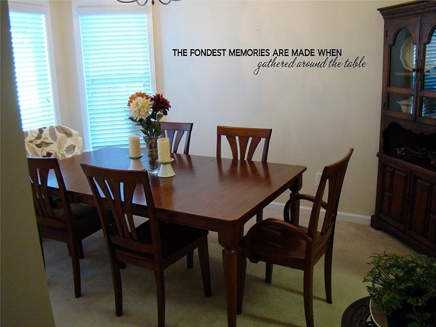 New Hot The Fondest Memories Are Made When Gathered Around the Table Family Vinyl Wall Decals Quotes
