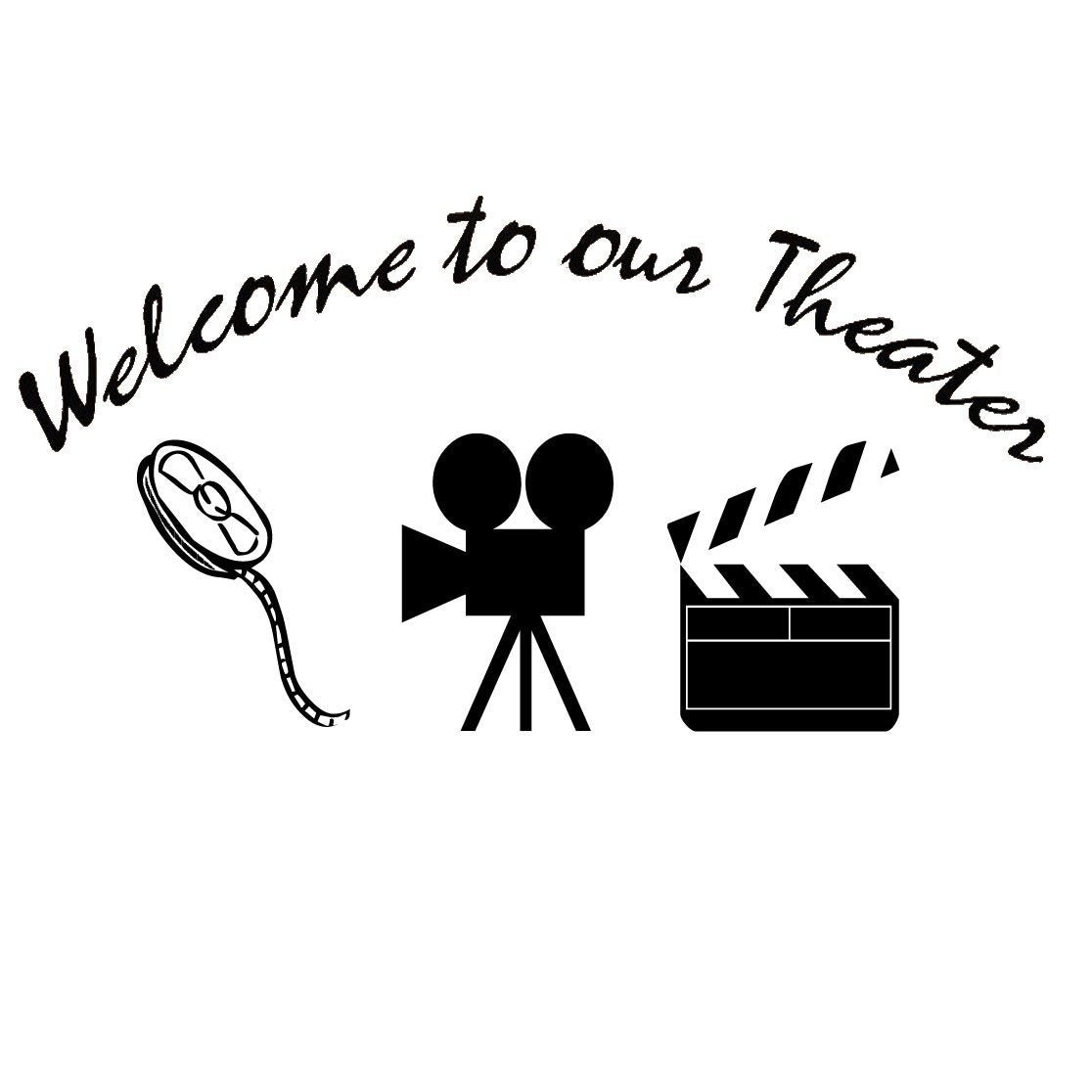 New Hot Home Movie Theater Decor Wall Decal Welcome to Our Theater Wall Art WALL DECAL