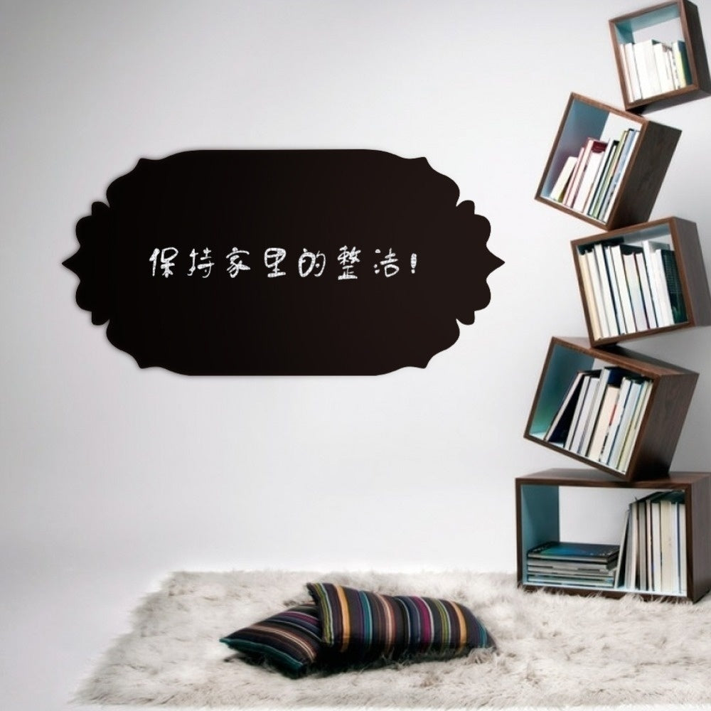 New Brand Classical Royal Shape Mirror Blackboard Wall Sticker Blackboard Home Chalk Board Decal