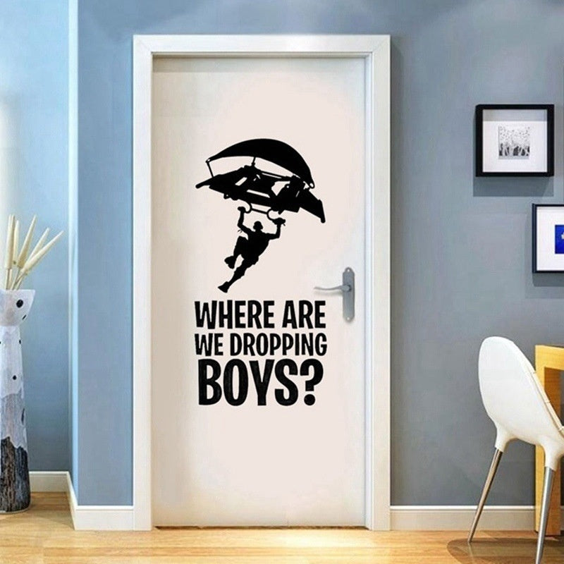 New Fashion 1Pcs Characters Silhouette Wall Art Stickers Vinyls Decals