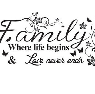 family flower vine Wall Stickers creative Art DIY PVC Decorations Wall Decals Home Decors Wall sticker