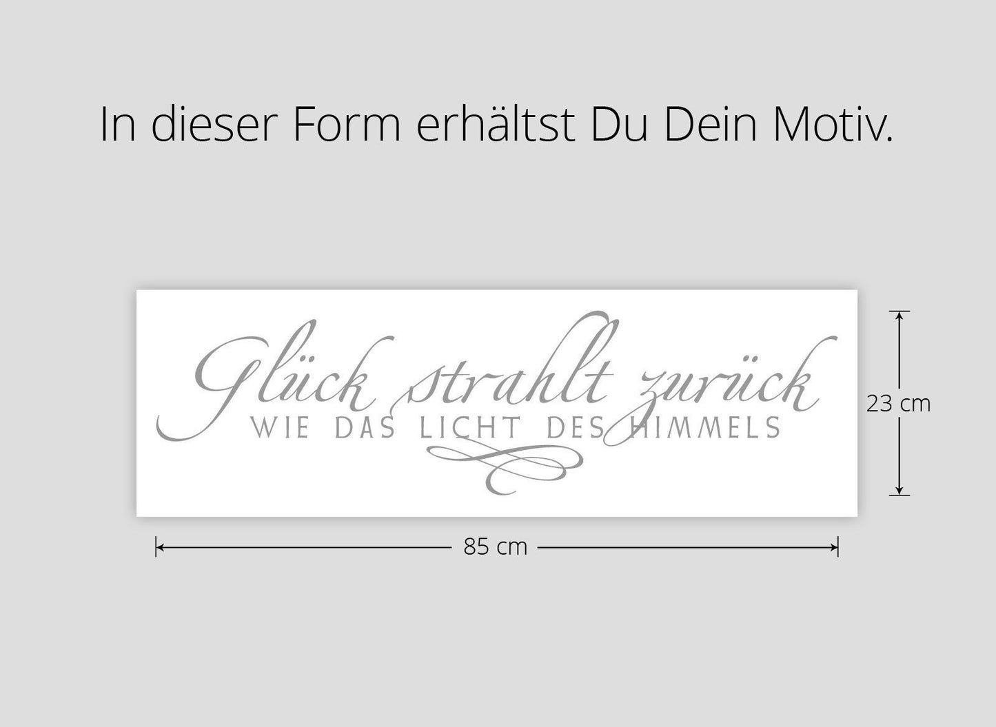 Hot Wandtattoo Wandsticker Wandaufkleber Sprüche Glück strahlt 85x23