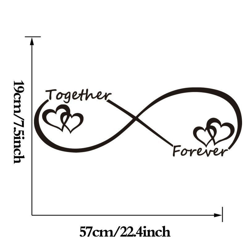 New Fashion Together Forever Inspirational Quotes Wall Stickers Home Decoration Diy Study Room Bedroom Mural Art Vinyl Decals