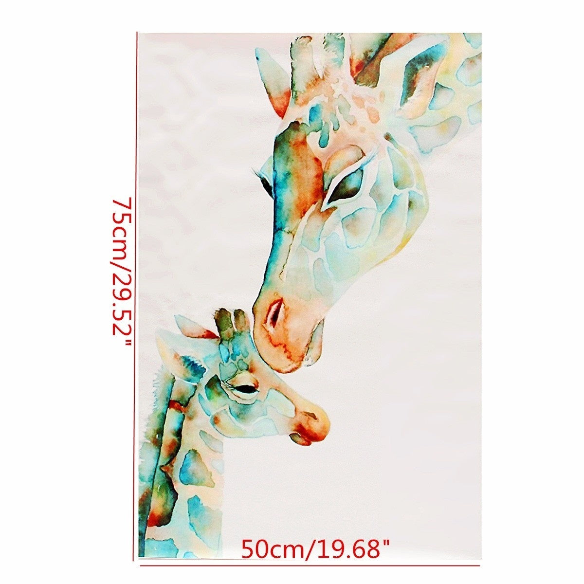 HD Canvas Painting Giraffe Animal Wall Art Picture Prints Maternal Love Unframed