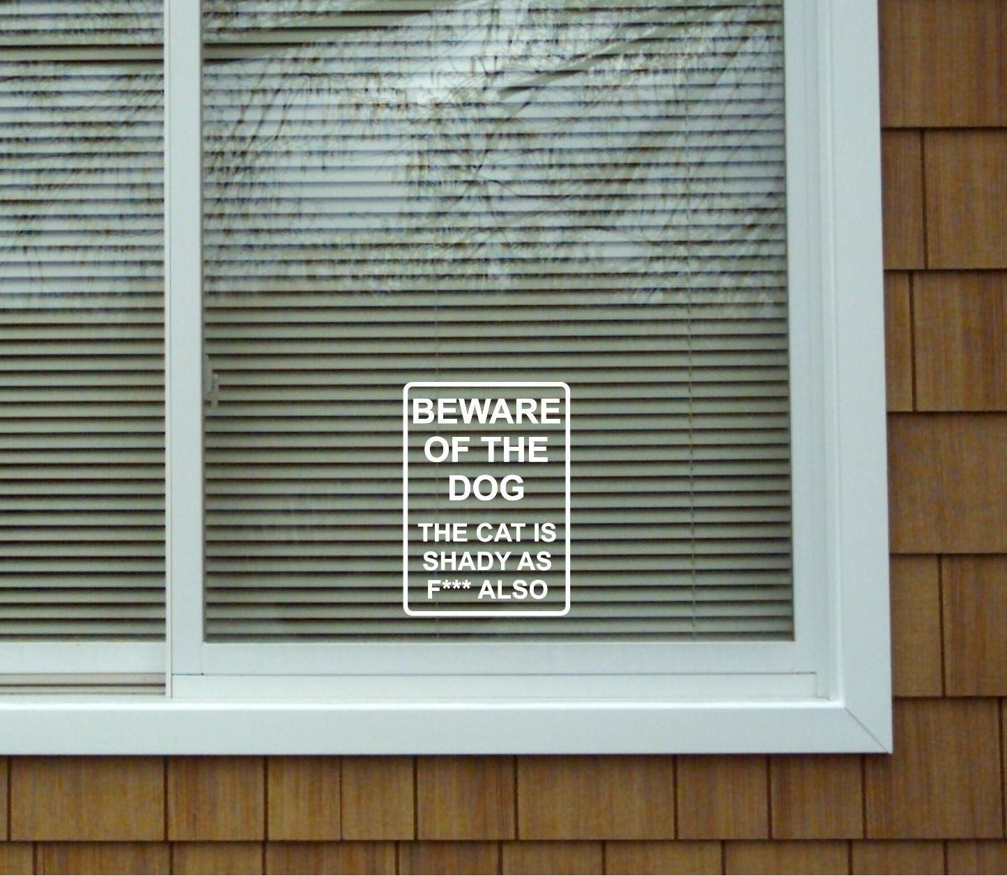 New Brand Funny Beware Of The Dog Warning Sticker Vinyl Decal Window