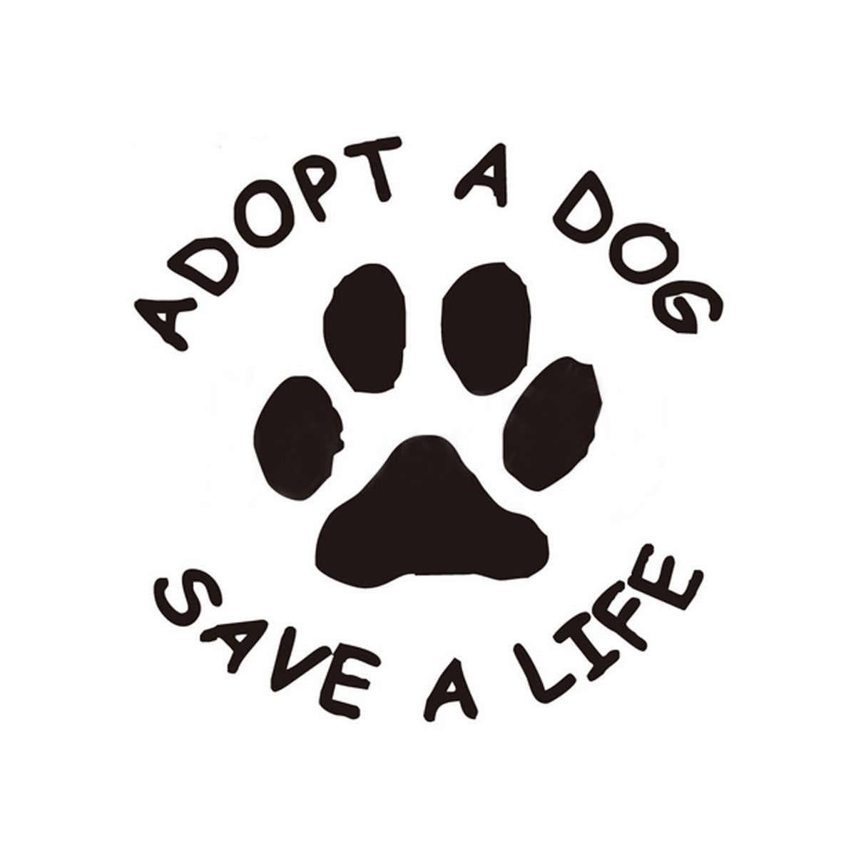 Hot Adopt A Dog Save A Life Vinyl Decals Car Sticker Dog Paw Decals Animal Sticker