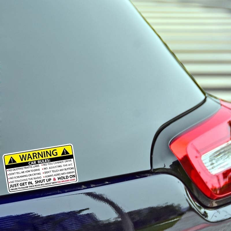 New Hot Safety Warning Rules Decal Car Window Door Bumper Sticker