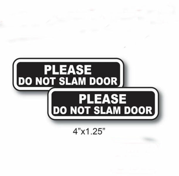 Fashion 2PCs Please Don't Slam The Door Window Vinyl Sticker Decal Car Truck SUV Car Window Door Bumper Decal Sticker