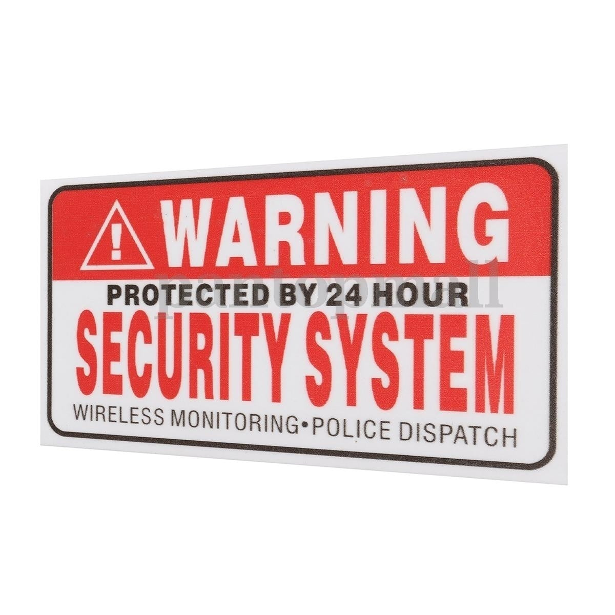 New Hot 5 Pack Protected By 24 Hour WARNING Security System Stickers Safety Signs Decal