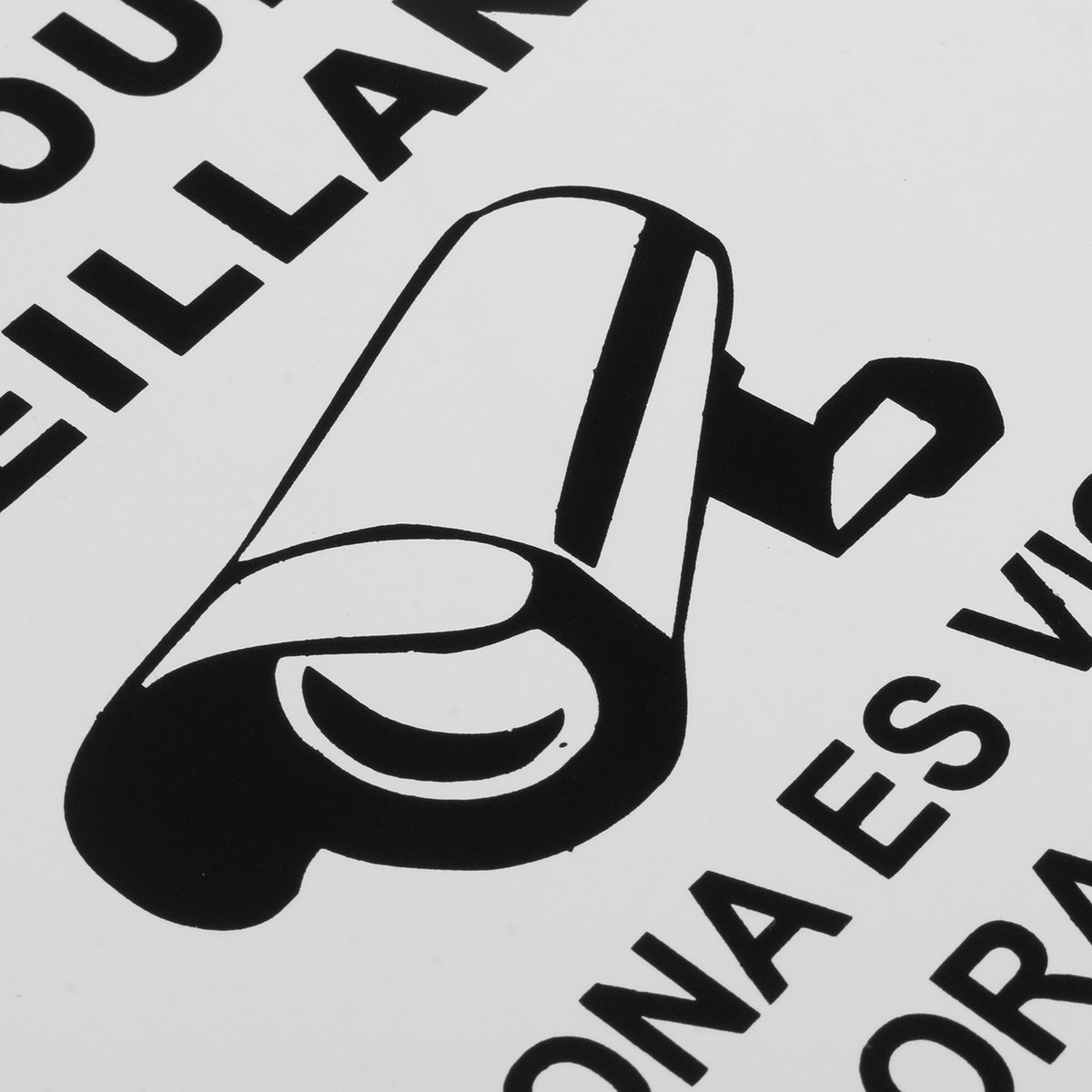 New Brand Warning This Area Is Under 24 Hour Surveillance English & Spanish Security Sign Sticker Bump Sticker