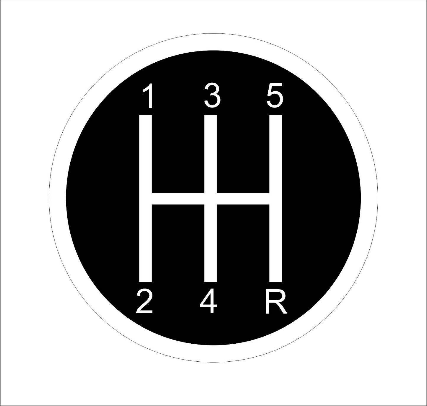 New Brand 5 Pcs Gear Sticker 30mm Emblem Badge Speed Manual Pattern Decal Shifter Car Bumper Decor