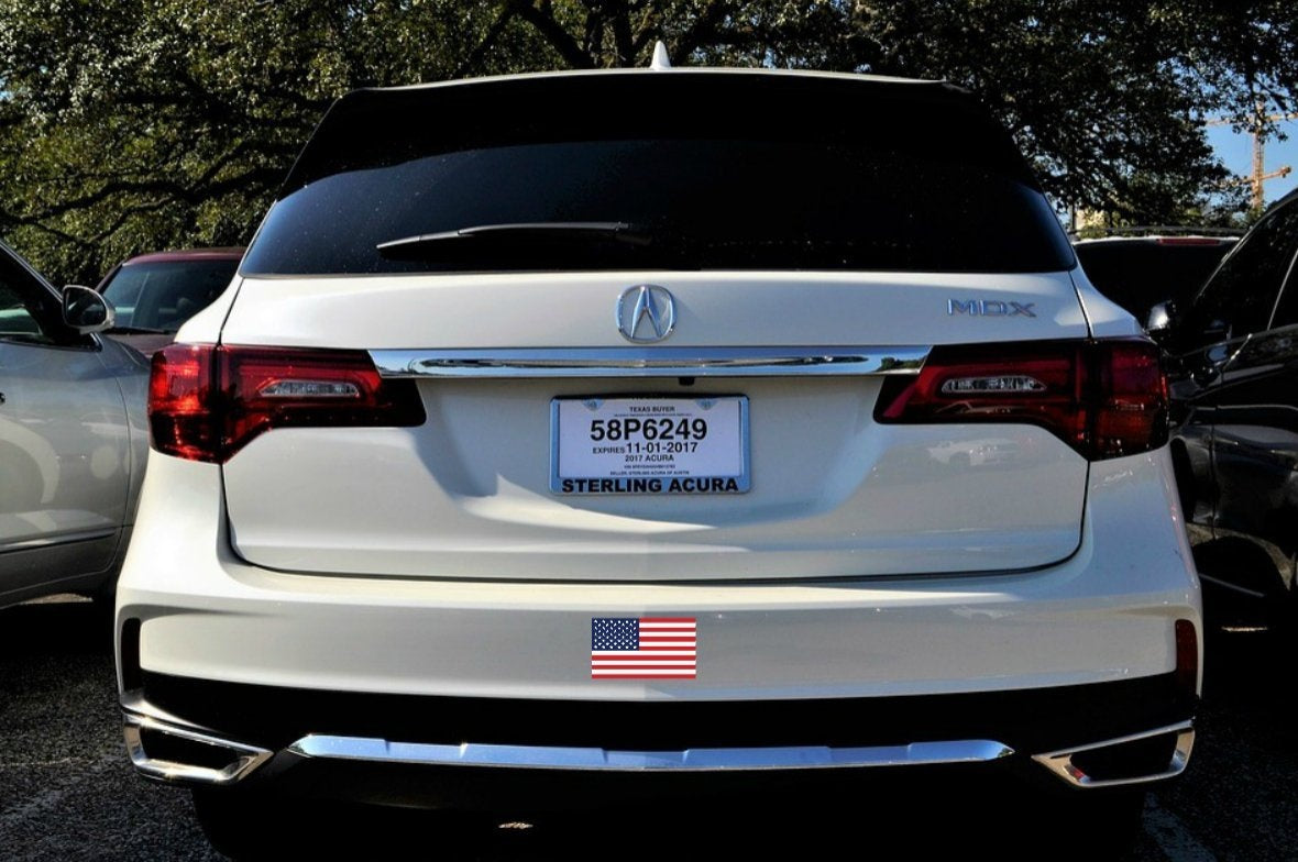 3 Pack - Large 4" x 6" Rectangular United States American Flag Decal Stickers; Premium Quality Heavy-Duty USA Vinyl, Die-Cut, Screen Printed, Adhesive on Back