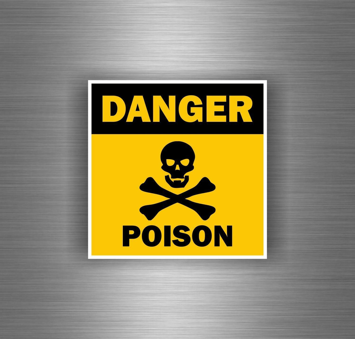 Sticker tuning decal car motorcycles danger warning sign poison skull bumper