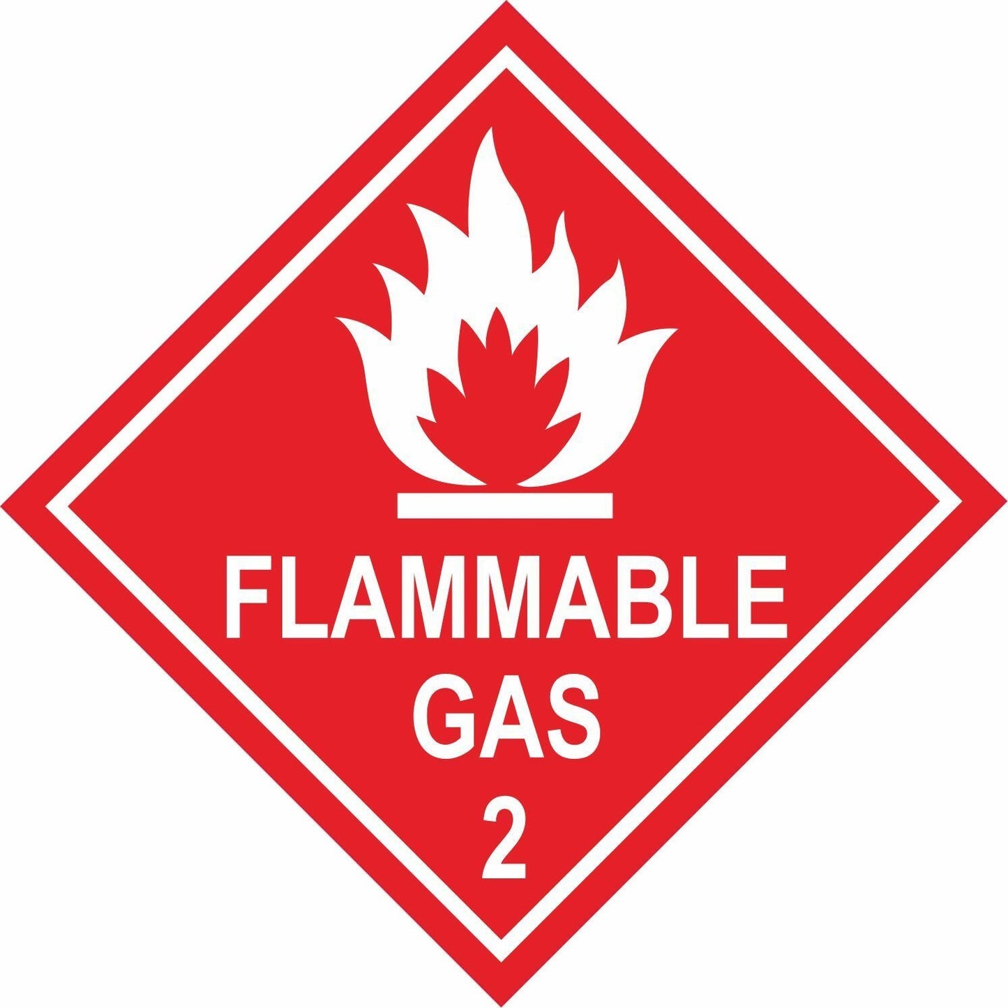 Sticker / Decal -Dangerous substance labels Flammable safety 10cm x 10cm