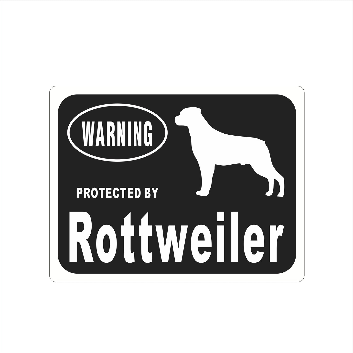 Hot Graphics Warning Rottweiler Sticker Decal Vinyl Danger Motorcycle Car Decor