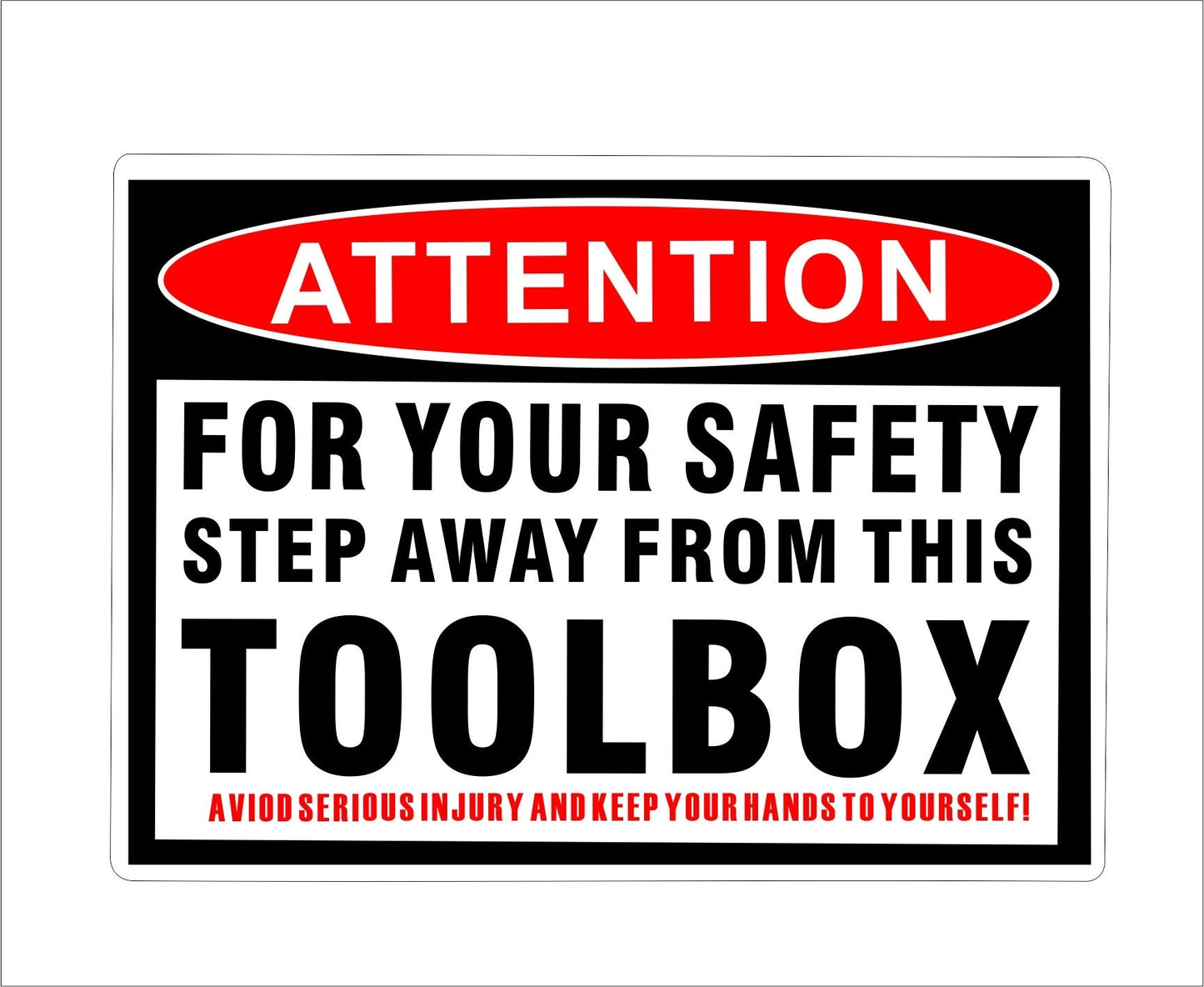 Funny Toolbox Warning Decal Sticker Tool Box Pack Set Hard Hat Helmet Vinyl Decal Sticker Waterproof