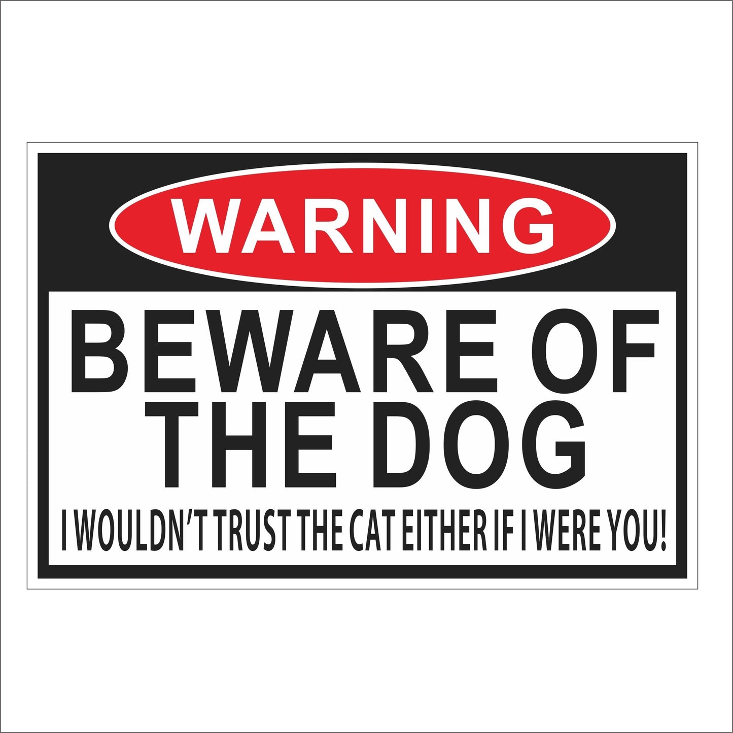 Warning Beware of The Dog Vinyl Car Bumper Laptop Snowboard Truck Windshield Decal