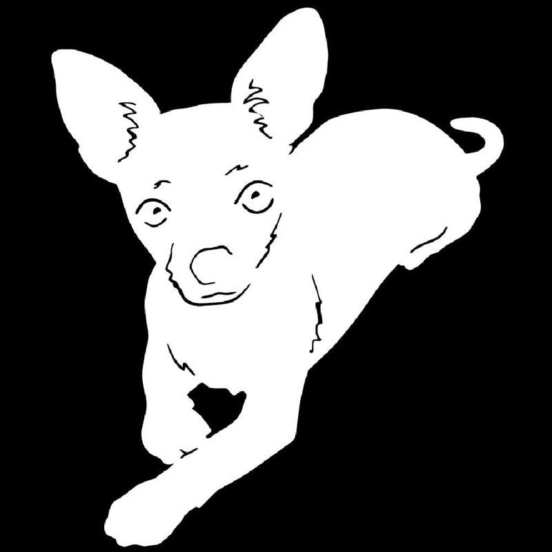 15.2*12.7CM Chihuahua Pet Dog Car Stickers Lovely Vinyl Decal Car Styling Truck Accessories Black/Silver S1-0892