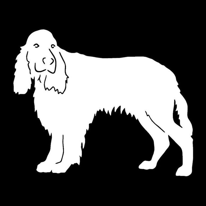 15.5*12.7CM English Springer Spaniel Dog Car Stickers Cute Vinyl Decal Car Styling Bumper Accessories Black/Silver S1-0813