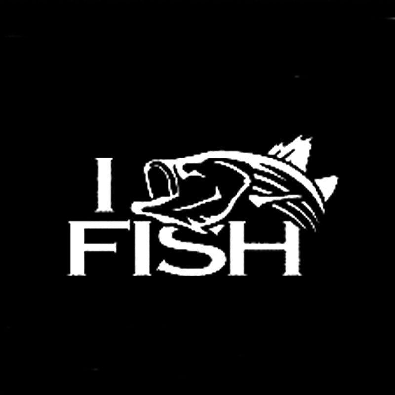 11.3CM*5.8CM Striper Striped bass fishing I Fish Truck Car Vinyl Decal Sticker Car Styling For Black/Sliver C8-0128