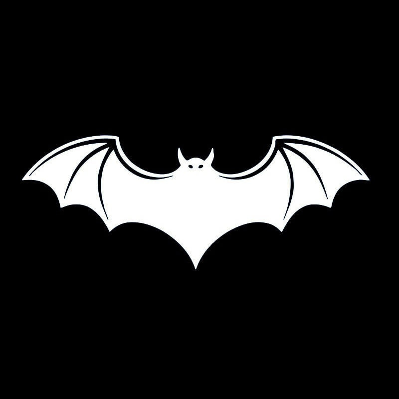 15.6*6CM Bat Pattern Vivid Decorative Car Stickers Vinyl Car Body Decal Black/Silver S1-2177