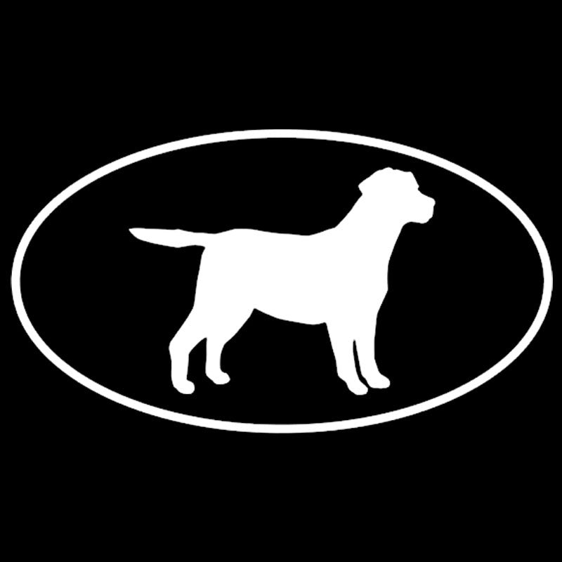 13.5*7.5CM Labrador Retriever Dog Car Stickers Silhouette Vinyl Decal Car Styling Truck Decoration Black/Silver S1-0676