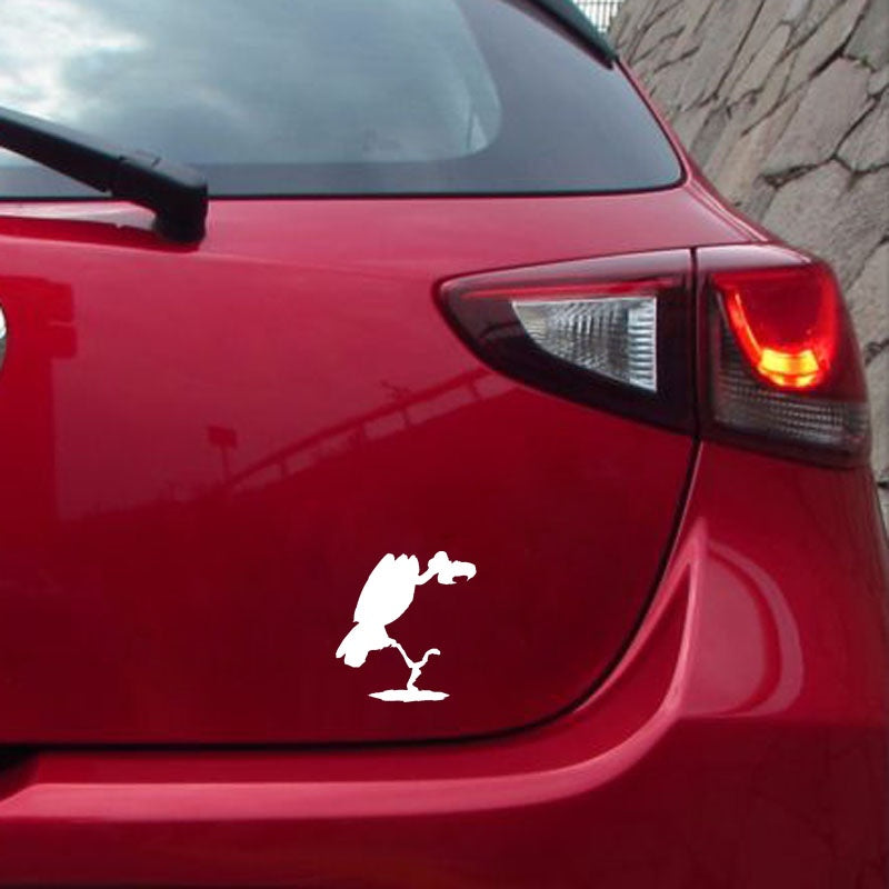 14.9CM*16CM Cartoon Animal Bird Vulture Vinyl Decor Car Window Sticker Decal Graphical Black/Silver C15-0779