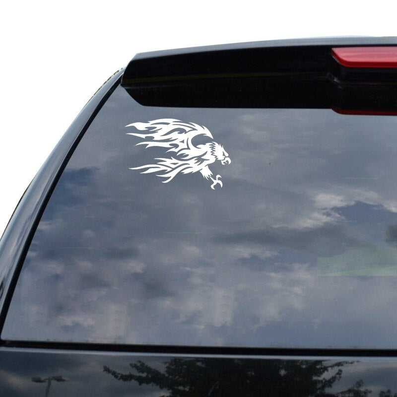 15CM*10CM Personality Decoration Flying EAGLE Vinyl Car Sticker Decal Black/Silver C15-0874