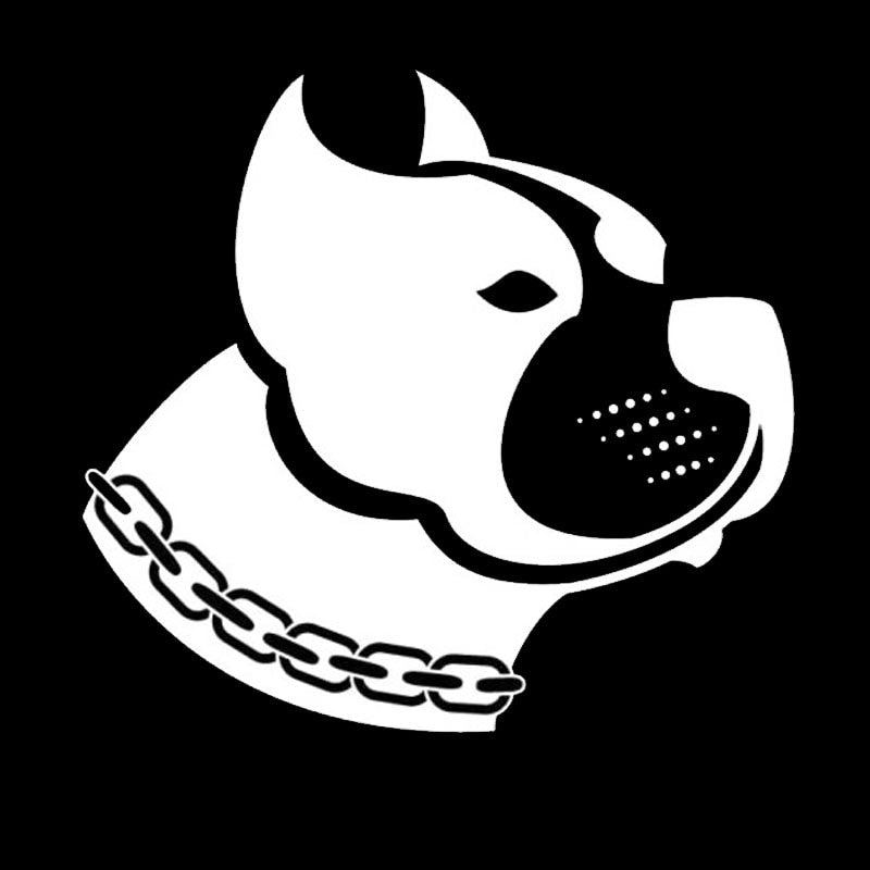 13.5*12.5CM Pitbull Dog Vinyl Decal Fashion Waterproof Car Stickers Car Styling Bumper Decoration Black/Silver S1-0524