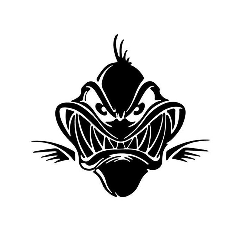 16*14CM FISH BONES Cartoon Car Stickers Motorcycle Stickers Decals Black/Silver CT-617